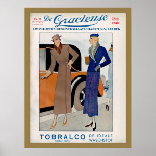 Fashion Ad aus den 1930er Jahren von einer niederl Poster