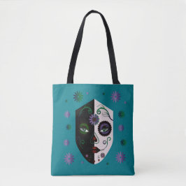 Fashion Aquamarin Girl Skull Face Tasche Purs oder