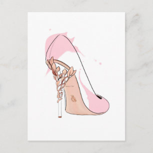 Fashion blonde haar girl postkarte