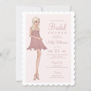 Fashion Bride Bridal Dusche Einladung