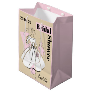Fashion Bride Natural Group Brautparty pink Mittlere Geschenktüte
