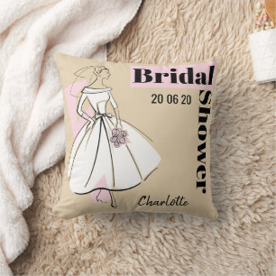 Fashion Bride Neutral Brautparty werfen Kissen