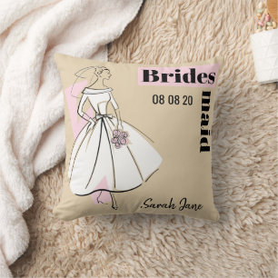 Fashion Bride Neutral Bridesmaid werfen Kissen