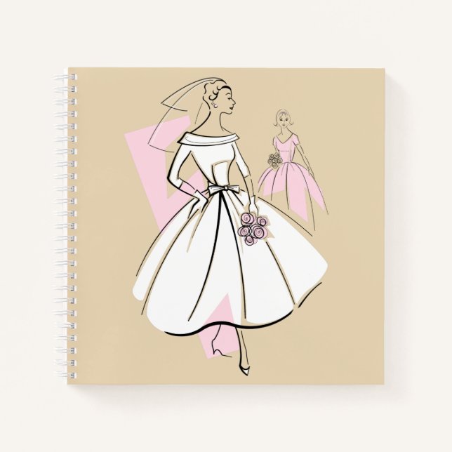 Fashion Bride Neutral Group Notebook-Quadrat Notizbuch (Vorderseite)