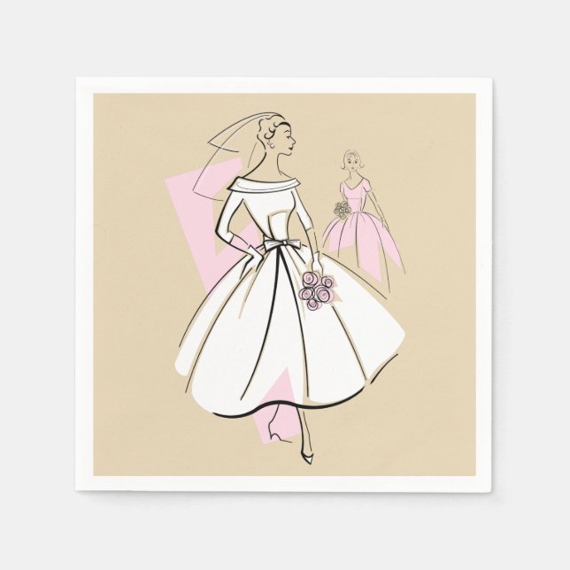 Fashion Bride Neutral Group Papierservietten (Vorderseite)