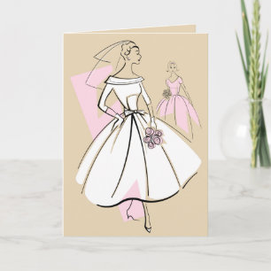 Fashion Bride Neutral Group Text beige Karte