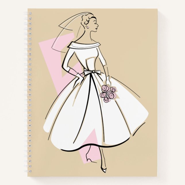 Fashion Bride Neutral Notebook Notizbuch (Vorderseite)