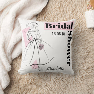Fashion Bride Pink Brautparty Multiback Kissen