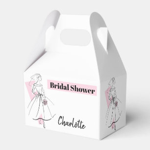 Fashion Bride Pink Brautparty Name gable Geschenkschachtel