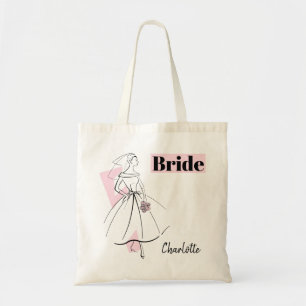 Fashion Bride Pink Bride Name Budget Tasche