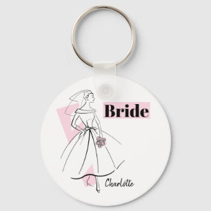 Fashion Bride Pink Bride Name Schlüsselanhänger ru