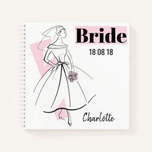 Fashion Bride Pink Bride Notebook-Platz Notizbuch