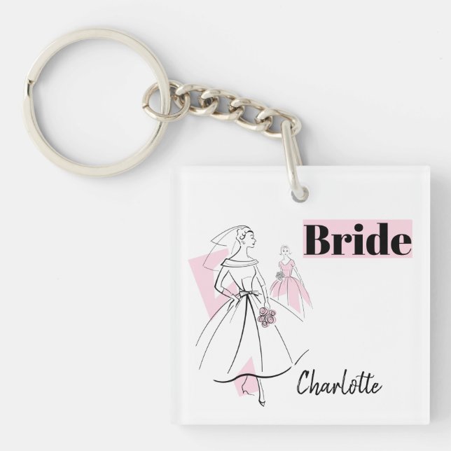Fashion Bride Pink Bride Schlüsselanhänger (Vorderseite)