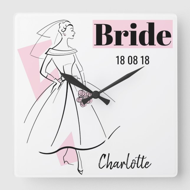 Fashion Bride Pink Bride Uhr (Vorderseite)