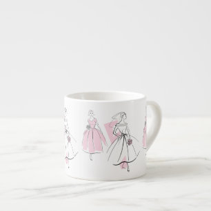 Fashion Bride Pink Bridesmaid Tasse Espresso