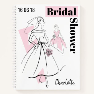 Fashion Bride Pink Group Brautparty Notebook Notizbuch