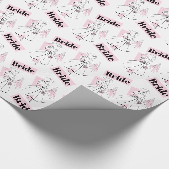 Fashion Bride Pink Group Bridge Packpapier (Ecke)