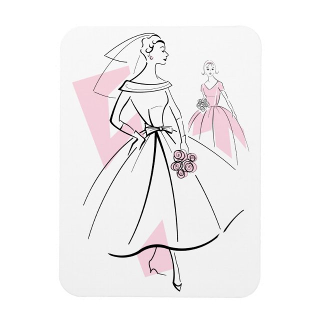 Fashion Bride Pink Group flexibler Magnet (Vertikal)