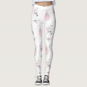 Fashion Bride Pink Group Leggings