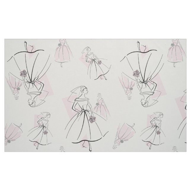 Fashion Bride Pink Group Multi große Muster Stoff (Fat Quarter (45,7 x 55,9 cm))