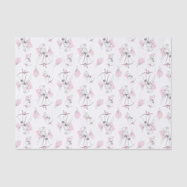 Fashion Bride Pink Group Multitissue Seidenpapier (Vorderseite)