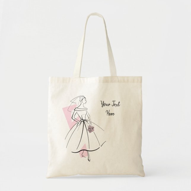 Fashion Bride Pink Group Text Tasche (Vorne)