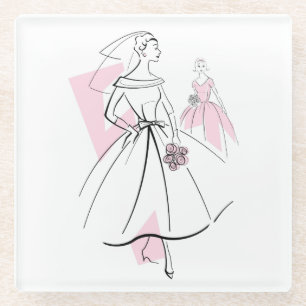 Fashion Bride Pink Group Untersetzer
