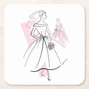Fashion Bride Pink Group Untersetzer