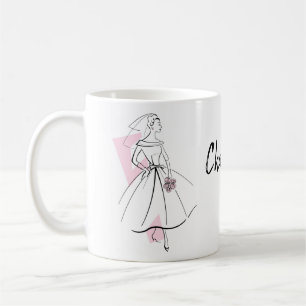 Fashion Bride Pink Name Tasse