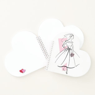 Fashion Bride Pink Notebook-Herz Notizbuch