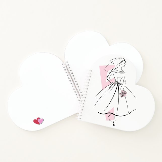 Fashion Bride Pink Notebook-Herz Notizbuch (Innenseite)