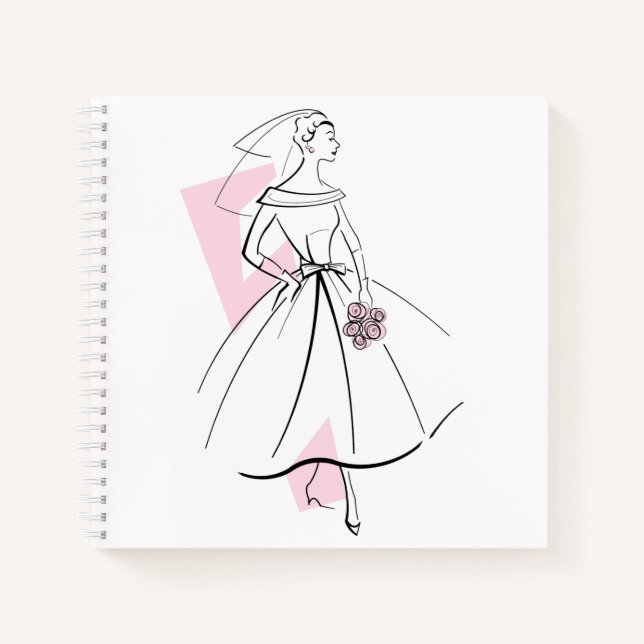 Fashion Bride Pink Notebook-Platz Notizbuch (Vorderseite)