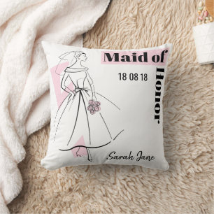 Fashion Bride Pink Trauzeugin rosa hinten Kissen