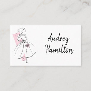 Fashion Bride Pink Visitenkarte