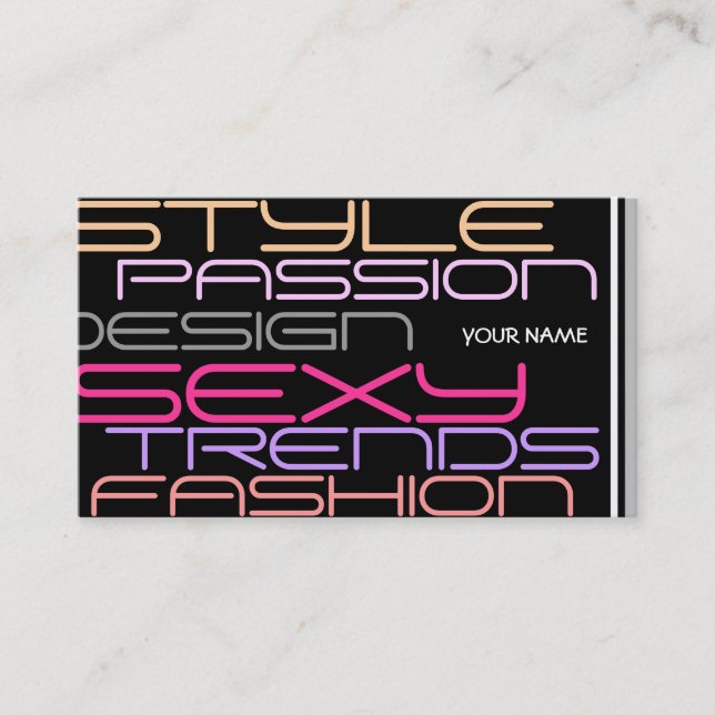 Fashion Business Card Visitenkarte (Vorderseite)