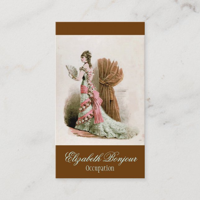Fashion Catalog ~ Visitenkartenkleidung Vintag Visitenkarte (Vorderseite)