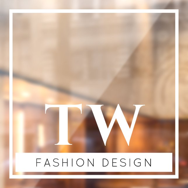 Fashion Company signieren Transparentes Weiß Fensteraufkleber (Blatt 2)