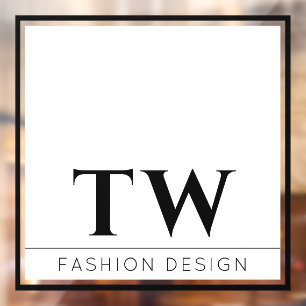 Fashion Company Signing White Window Cloning Fensteraufkleber
