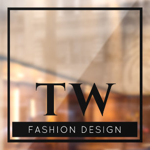 Fashion Company unterzeichnen Transparentes Black Fensteraufkleber