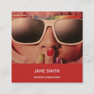 Fashion Consultant freiberuflich beruflich modern Quadratische Visitenkarte
