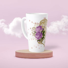 Fashion Corset & Floral Latte Tasse