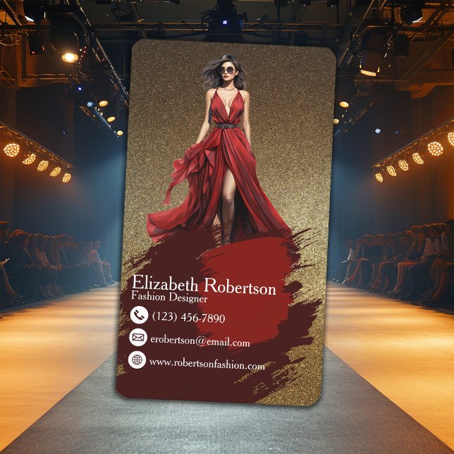 Fashion Designer Business Card Visitenkarte (Von Creator hochgeladen)