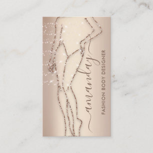 Fashion Designer Logo QR Rose Body Shape Care Visitenkarte