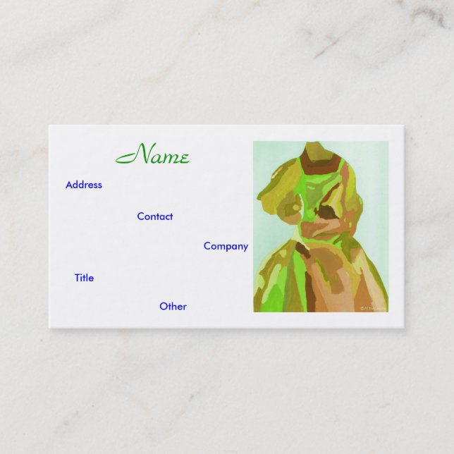 Fashion Designer Spring I Business Card Visitenkarte (Vorderseite)