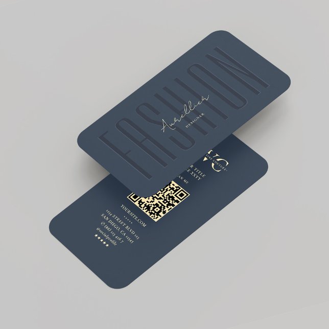 Fashion Designer Stylist Marketing Dark Blue Visitenkarte (Fashion Designer Stylist Marketing Dark Blue Business Card
)