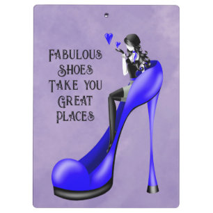 Fashion Diva in Stiletto Dark Blue Klemmbrett