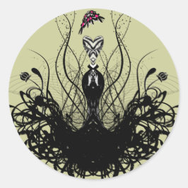 Fashion Diva Runder Aufkleber