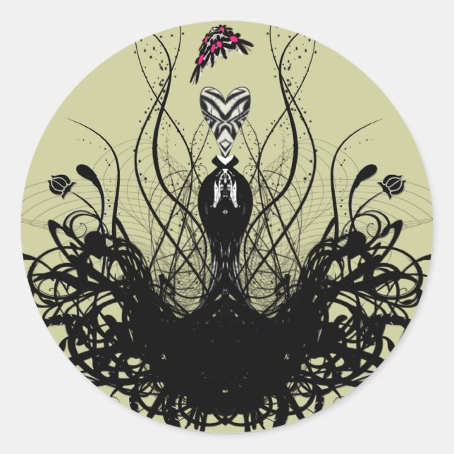 Fashion Diva Runder Aufkleber (Vorderseite)