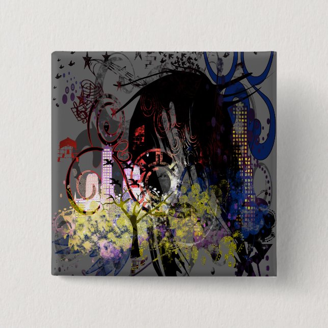 Fashion Diva Swirled Button (Vorderseite)