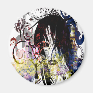 Fashion Diva Swirled Magnet